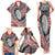 Aotearoa Maori Rugby Tribal Tattoo Family Matching Tank Maxi Dress and Hawaiian Shirt Kowhaiwhai Taniko Patchwork Motifs