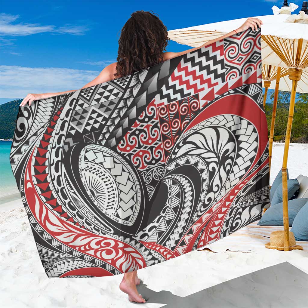 Aotearoa Maori Rugby Tribal Tattoo Sarong Kowhaiwhai Taniko Patchwork Motifs