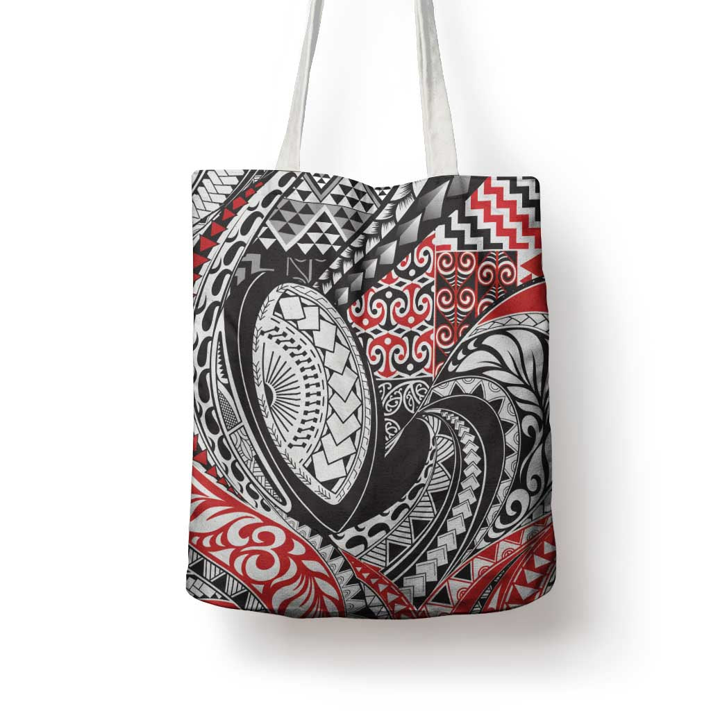 Aotearoa Maori Rugby Tribal Tattoo Tote Bag Kowhaiwhai Taniko Patchwork Motifs - Polynesian Pride