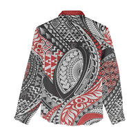 Aotearoa Maori Rugby Tribal Tattoo Women Casual Shirt Kowhaiwhai Taniko Patchwork Motifs LT9 - Polynesian Pride