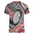 Aotearoa Maori Rugby Tribal Tattoo Women V-Neck T-Shirt Kowhaiwhai Taniko Patchwork Motifs