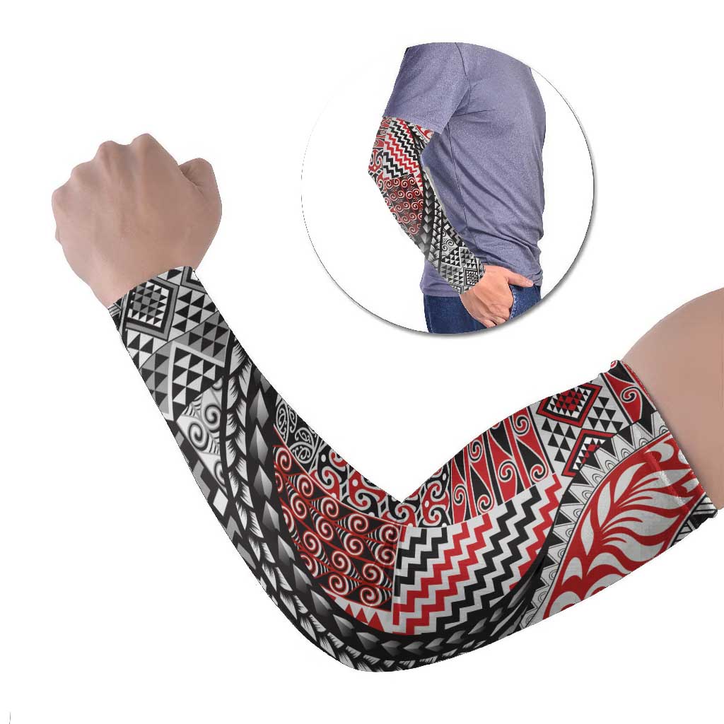 Aotearoa Maori Tribal Tattoo Arm Sleeves Kowhaiwhai Taniko Patchwork Motifs - Polynesian Pride