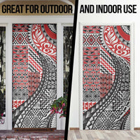 Aotearoa Maori Tribal Tattoo Door Cover Kowhaiwhai Taniko Patchwork Motifs - Polynesian Pride