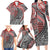 Aotearoa Maori Tribal Tattoo Family Matching Long Sleeve Bodycon Dress and Hawaiian Shirt Kowhaiwhai Taniko Patchwork Motifs