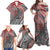 Aotearoa Maori Tribal Tattoo Family Matching Off Shoulder Maxi Dress and Hawaiian Shirt Kowhaiwhai Taniko Patchwork Motifs