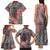 Aotearoa Maori Tribal Tattoo Family Matching Tank Maxi Dress and Hawaiian Shirt Kowhaiwhai Taniko Patchwork Motifs