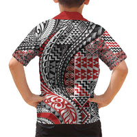 Aotearoa Maori Tribal Tattoo Hawaiian Shirt Kowhaiwhai Taniko Patchwork Motifs