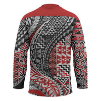 Aotearoa Maori Tribal Tattoo Hockey Jersey Kowhaiwhai Taniko Patchwork Motifs - Polynesian Pride