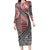 Aotearoa Maori Tribal Tattoo Long Sleeve Bodycon Dress Kowhaiwhai Taniko Patchwork Motifs