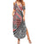 Aotearoa Maori Tribal Tattoo Summer Maxi Dress Kowhaiwhai Taniko Patchwork Motifs