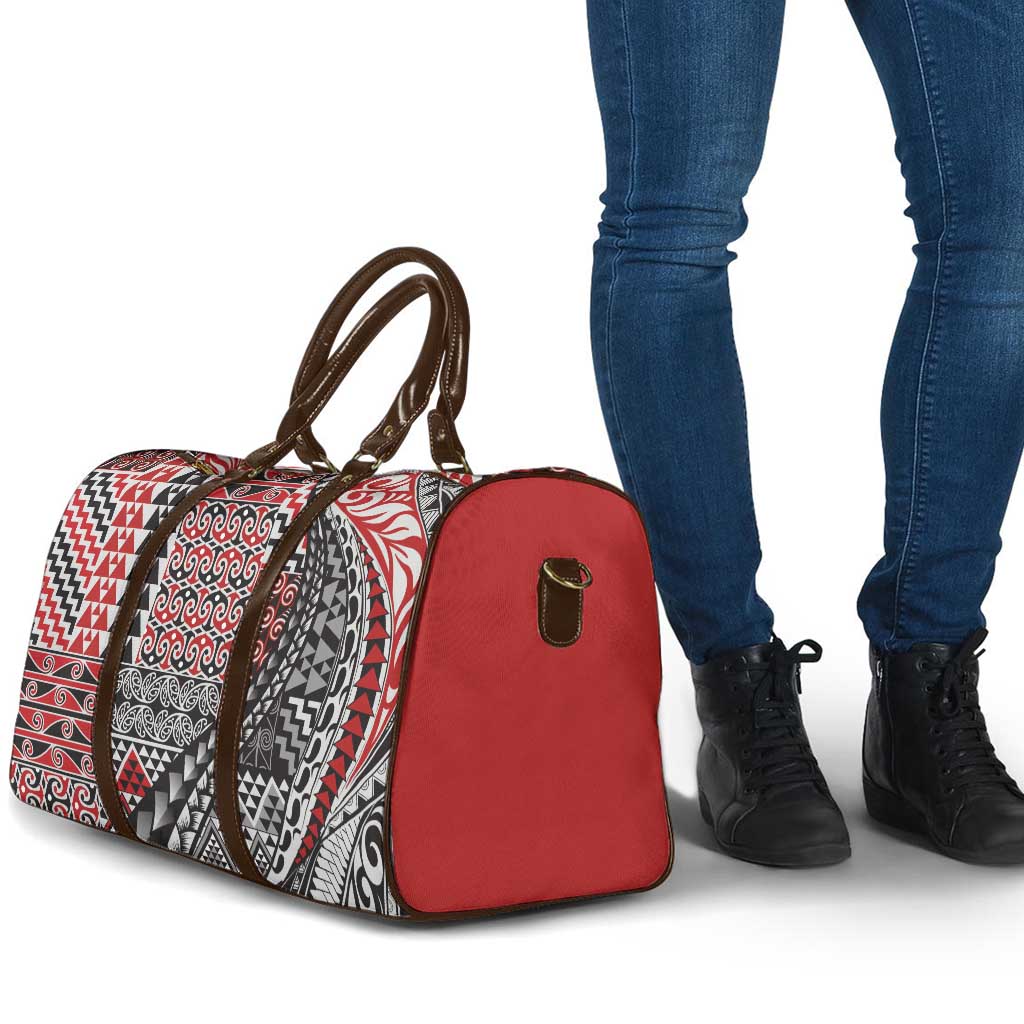 Aotearoa Maori Tribal Tattoo Travel Bag Kowhaiwhai Taniko Patchwork Motifs - Polynesian Pride