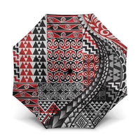 Aotearoa Maori Tribal Tattoo Umbrella Kowhaiwhai Taniko Patchwork Motifs - Polynesian Pride