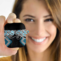 Blue Aotearoa Tukutuku Manawa Tapu AirPods Case Ta Moko Toi Maori - Polynesian Pride