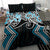 Blue Aotearoa Tukutuku Manawa Tapu Bedding Set Ta Moko Toi Maori