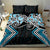 Blue Aotearoa Tukutuku Manawa Tapu Bedding Set Ta Moko Toi Maori