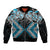 Blue Aotearoa Tukutuku Manawa Tapu Bomber Jacket Ta Moko Toi Maori