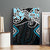 Blue Aotearoa Tukutuku Manawa Tapu Canvas Wall Art Ta Moko Toi Maori