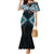 Blue Aotearoa Tukutuku Manawa Tapu Mermaid Dress Ta Moko Toi Maori