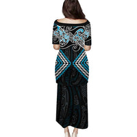 Blue Aotearoa Tukutuku Manawa Tapu Puletasi Ta Moko Toi Maori