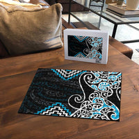 Blue Aotearoa Tukutuku Manawa Tapu Puzzle Ta Moko Toi Maori - Polynesian Pride