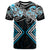 Blue Aotearoa Tukutuku Manawa Tapu T Shirt Ta Moko Toi Maori