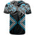 Blue Aotearoa Tukutuku Manawa Tapu T Shirt Ta Moko Toi Maori