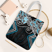 Blue Aotearoa Tukutuku Manawa Tapu Tote Bag Ta Moko Toi Maori - Polynesian Pride