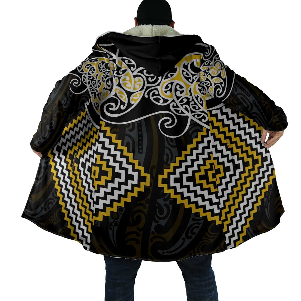 Gold Aotearoa Tukutuku Manawa Tapu Cloak Ta Moko Toi Maori - Polynesian Pride