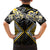 Gold Aotearoa Tukutuku Manawa Tapu Family Matching Long Sleeve Bodycon Dress and Hawaiian Shirt Ta Moko Toi Maori