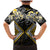 Gold Aotearoa Tukutuku Manawa Tapu Family Matching Mermaid Dress and Hawaiian Shirt Ta Moko Toi Maori