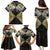 Gold Aotearoa Tukutuku Manawa Tapu Family Matching Puletasi and Hawaiian Shirt Ta Moko Toi Maori