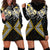 Gold Aotearoa Tukutuku Manawa Tapu Hoodie Dress Ta Moko Toi Maori