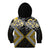 Gold Aotearoa Tukutuku Manawa Tapu Kid Hoodie Ta Moko Toi Maori