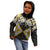 Gold Aotearoa Tukutuku Manawa Tapu Kid Hoodie Ta Moko Toi Maori