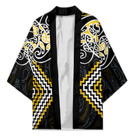 Gold Aotearoa Tukutuku Manawa Tapu Kimono Ta Moko Toi Maori - Polynesian Pride