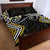 Gold Aotearoa Tukutuku Manawa Tapu Quilt Bed Set Ta Moko Toi Maori