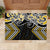 Gold Aotearoa Tukutuku Manawa Tapu Rubber Doormat Ta Moko Toi Maori