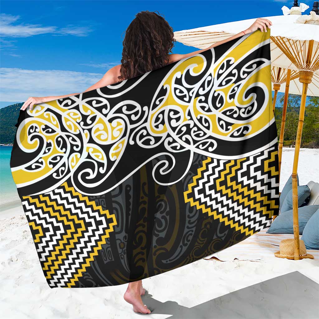 Gold Aotearoa Tukutuku Manawa Tapu Sarong Ta Moko Toi Maori