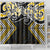 Gold Aotearoa Tukutuku Manawa Tapu Shower Curtain Ta Moko Toi Maori