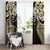 Gold Aotearoa Tukutuku Manawa Tapu Window Curtain Ta Moko Toi Maori