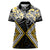 Gold Aotearoa Tukutuku Manawa Tapu Women Polo Shirt Ta Moko Toi Maori