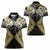 Gold Aotearoa Tukutuku Manawa Tapu Women Polo Shirt Ta Moko Toi Maori