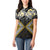 Gold Aotearoa Tukutuku Manawa Tapu Women Polo Shirt Ta Moko Toi Maori