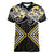 Gold Aotearoa Tukutuku Manawa Tapu Women V-Neck T-Shirt Ta Moko Toi Maori