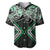 Green Aotearoa Tukutuku Manawa Tapu Baseball Jersey Ta Moko Toi Maori