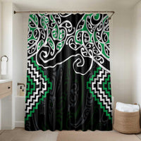 Green Aotearoa Tukutuku Manawa Tapu Bathroom Set Ta Moko Toi Maori - Polynesian Pride