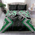 Green Aotearoa Tukutuku Manawa Tapu Bedding Set Ta Moko Toi Maori