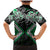 Green Aotearoa Tukutuku Manawa Tapu Family Matching Mermaid Dress and Hawaiian Shirt Ta Moko Toi Maori