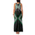 Green Aotearoa Tukutuku Manawa Tapu Family Matching Tank Maxi Dress and Hawaiian Shirt Ta Moko Toi Maori