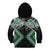 Green Aotearoa Tukutuku Manawa Tapu Kid Hoodie Ta Moko Toi Maori